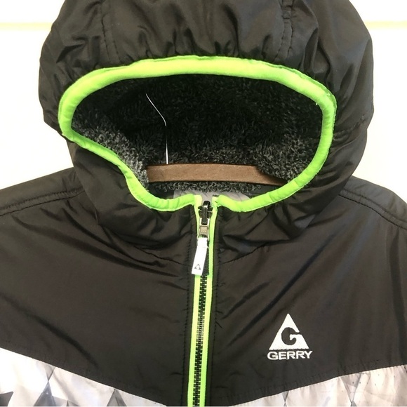 Gerry Boy’s Gray Camo Puffer Reversible Fleece Hooded Jacket Size L 14/16 Youth - Picture 4 of 16